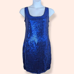 Vintage Expressions Blue Sequin Dress